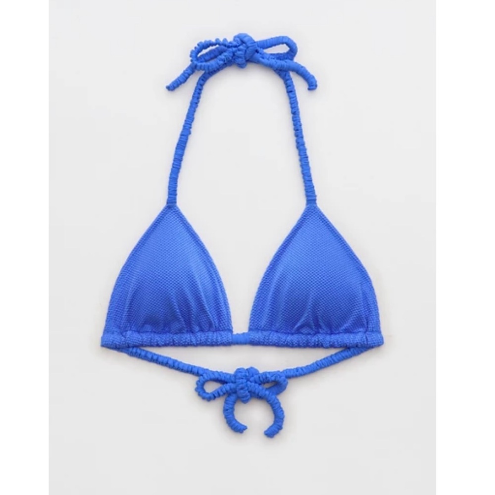 NWT Aerie Shine Pique Scrunchie Tie String Bikini Set